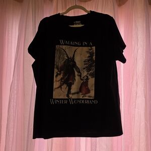 Walking in a Winter Wonderland Graphic Tee - Black